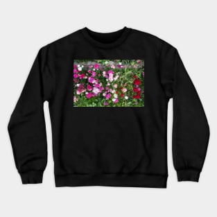 Natural background with pink flowers Crewneck Sweatshirt